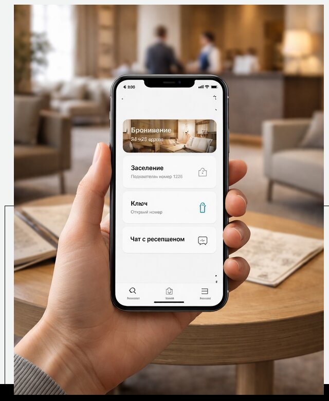 Мобильное приложение для гостей отеля в Шумерле, управление сервисом